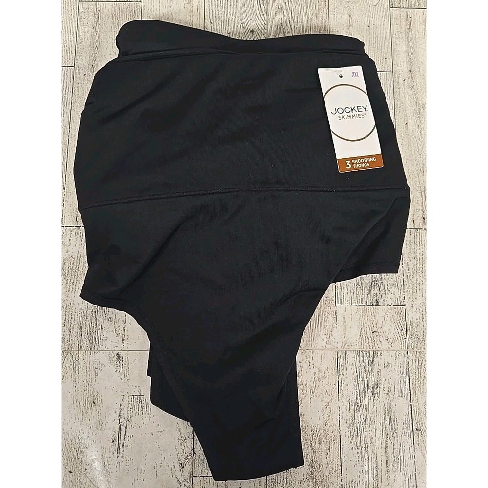 Jockey Skimmies Thong XXL Smoothing Silky Smooth Moisture Wicking No Roll 3pk